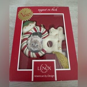Lenox Cat Ornament NIB “Furry Christmas”